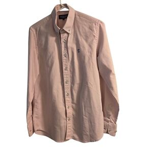 Solera Solid Men's Pink Button-Up Shirt Size S